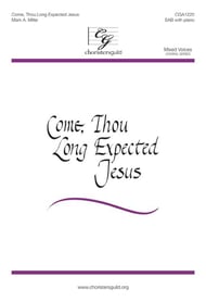 Come, Thou Long Expected Jesus SAB choral sheet music cover Thumbnail